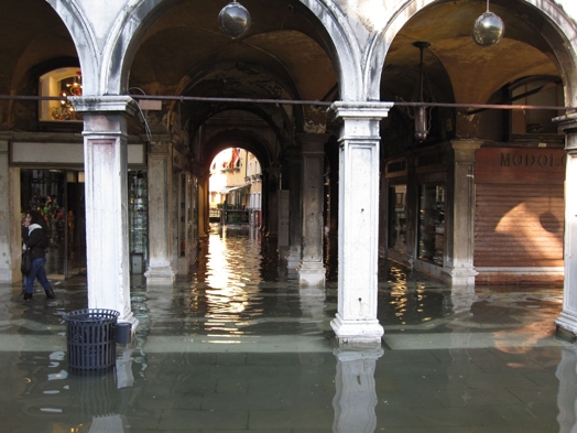 flooded passage with arched and staples