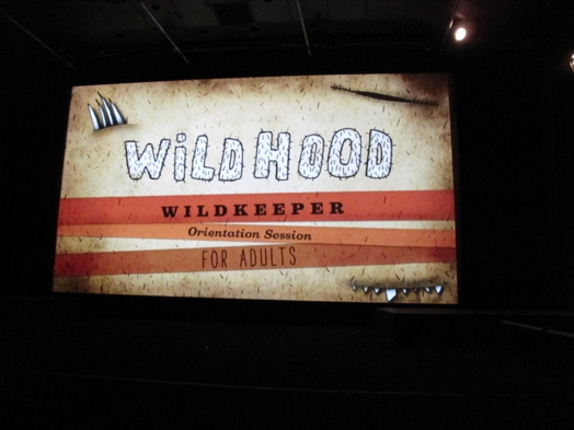 wildhood wildkeeper, orientation session, for adults, image projected on the wall