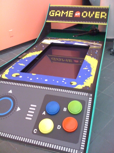 a pac-man arcade gaming machine