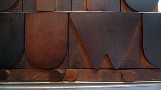 detail image of wood type blocks