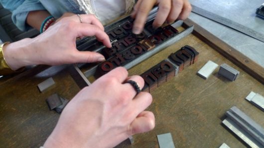 working with the wood type