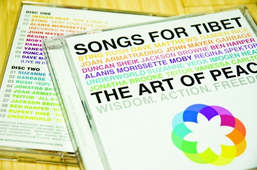 CD album design of Songs for Tibet