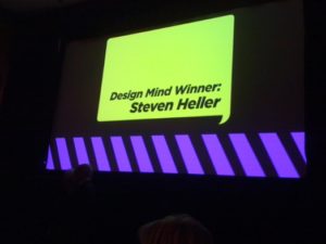 design mind winner: steve heller – text in a green bubble