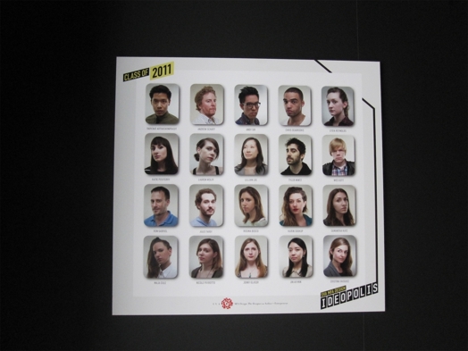 a grid of twenty headshots with the students participating in the ideopolis exhibition