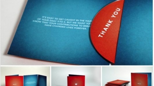 a red thank you cd in a blue paper case with a red fac on the cover