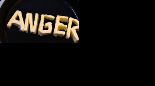 anger word made of a fried food