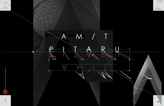 Amit pitaru logo in black background