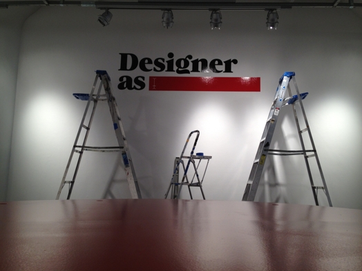 people working on the preparations of the designer as exhibition event