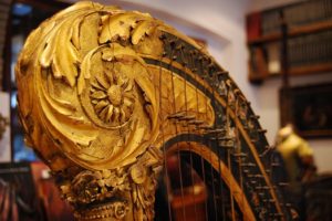 harp string close up