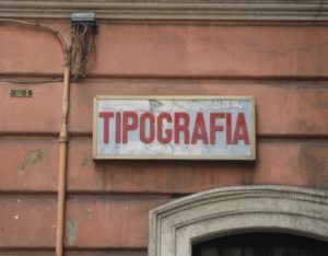typography sign on wall