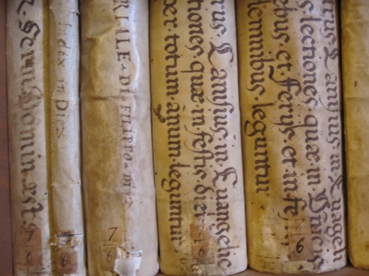 ancient books with old typeface