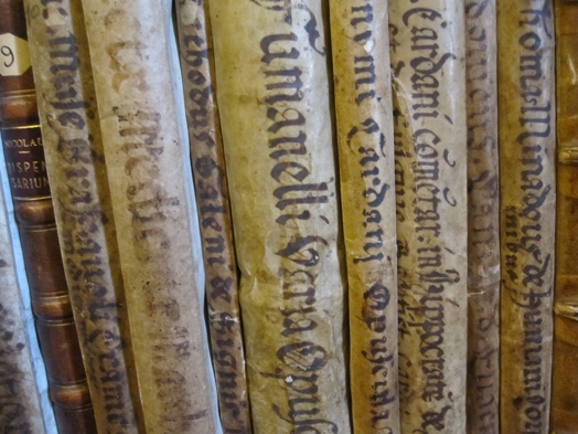 ancient books with old type