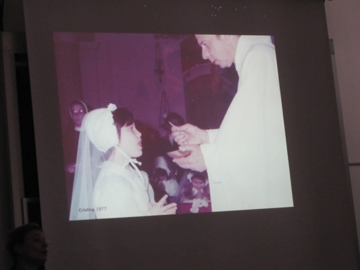 father giving host to girl at church