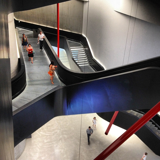 exhibition floors with connecting stairs