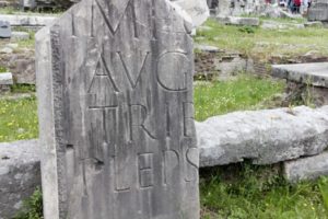 stone plate on graveyard
