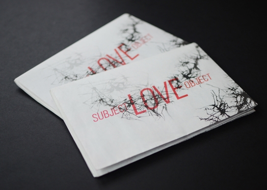 subject love object design paper folded