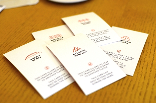 close-up of business cards
