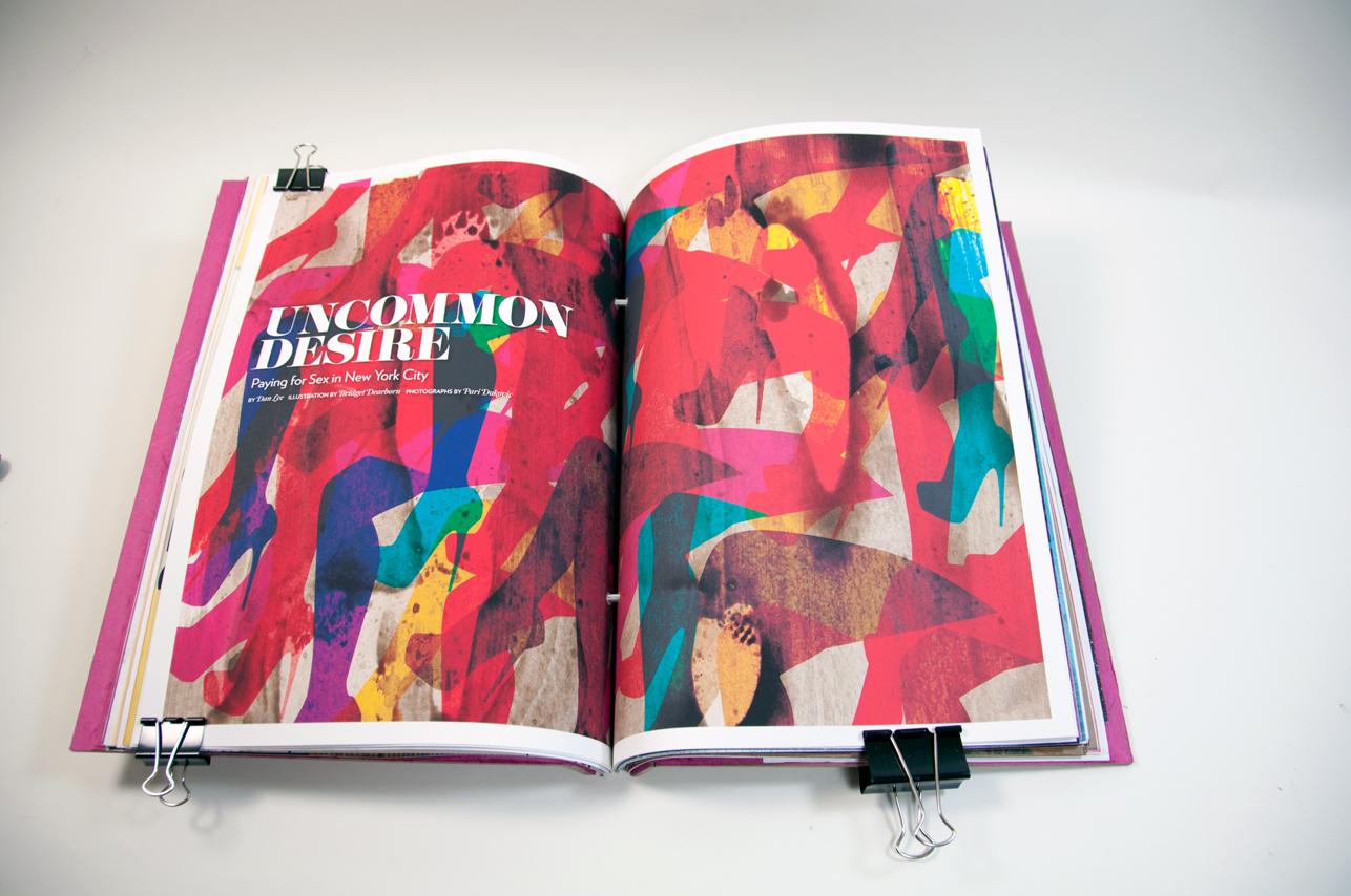 an opened book with a colorful background and the title "Uncommon Desire"