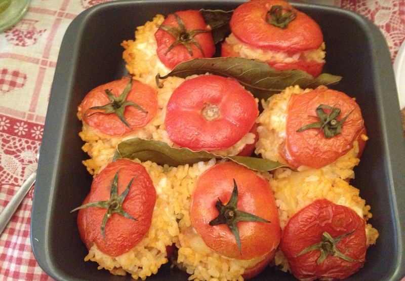 cooked rice in tomato