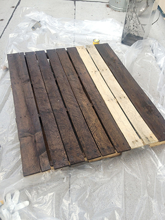 varnished wood panels