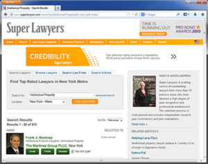 super lawyers wrbsite screenshot
