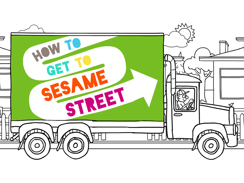 How to get to sesame street design on truck