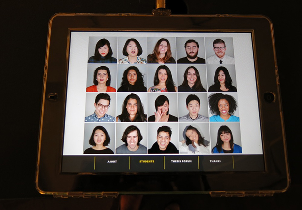 20 photos grid arrangement of headshots on a tablet