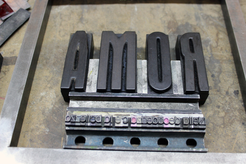 metal letterpress tools