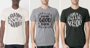 drink good beer logo on t-shirt