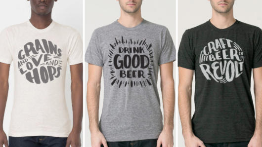 drink good beer logo on t-shirt