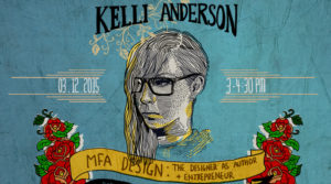 Kelli Anderson event banner with hand-drawn illustrations