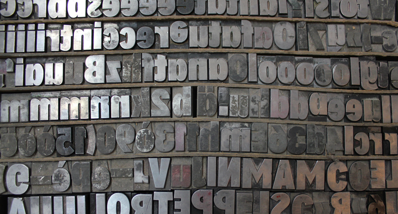 metal blocks of alphabets