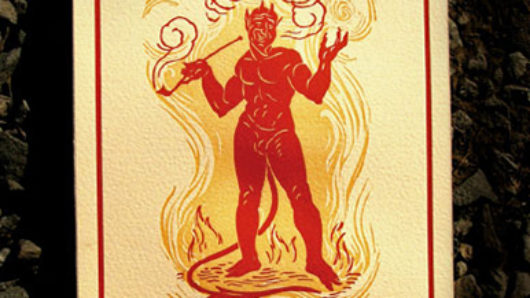 nobody's  perfect book cover with an illustration of a red devil surrounded by flames