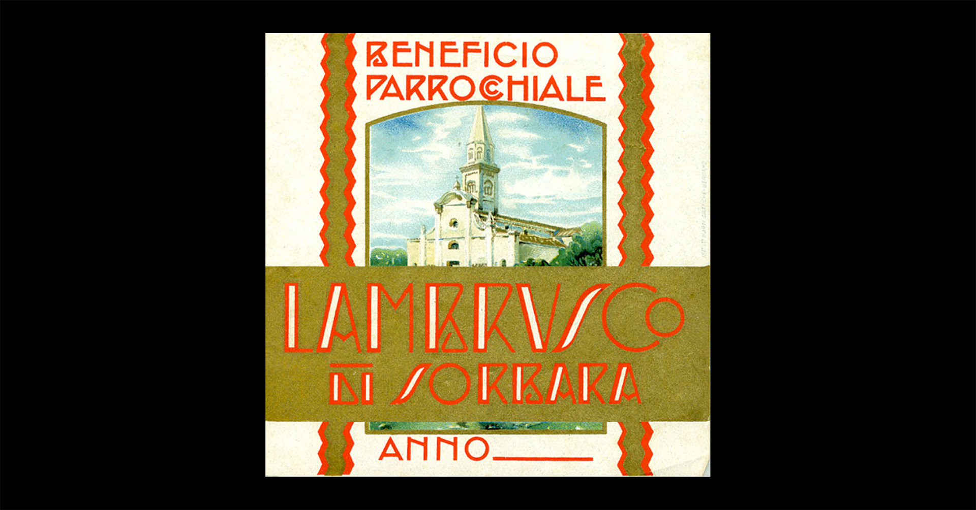 type poster with church