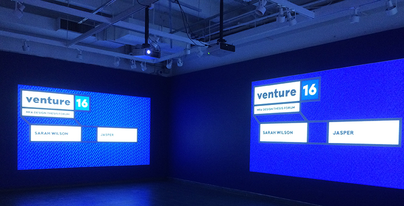 video installation of venture 16 exhibition