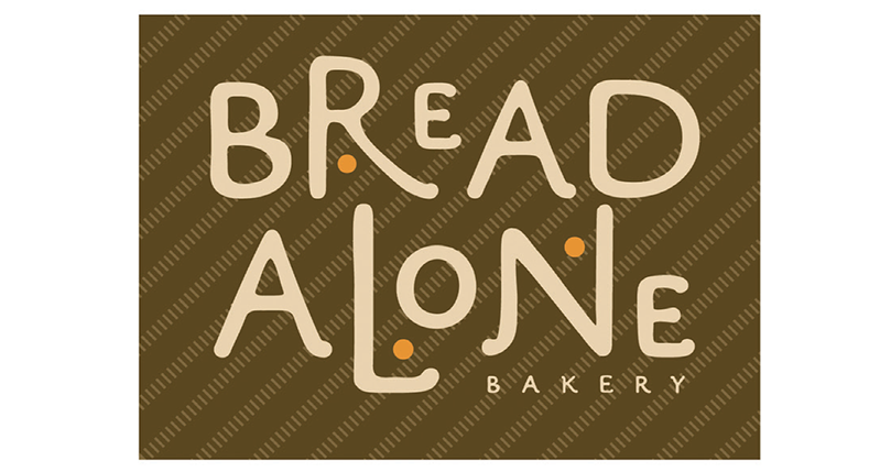 A text logo: Bread Alone Bakery.
