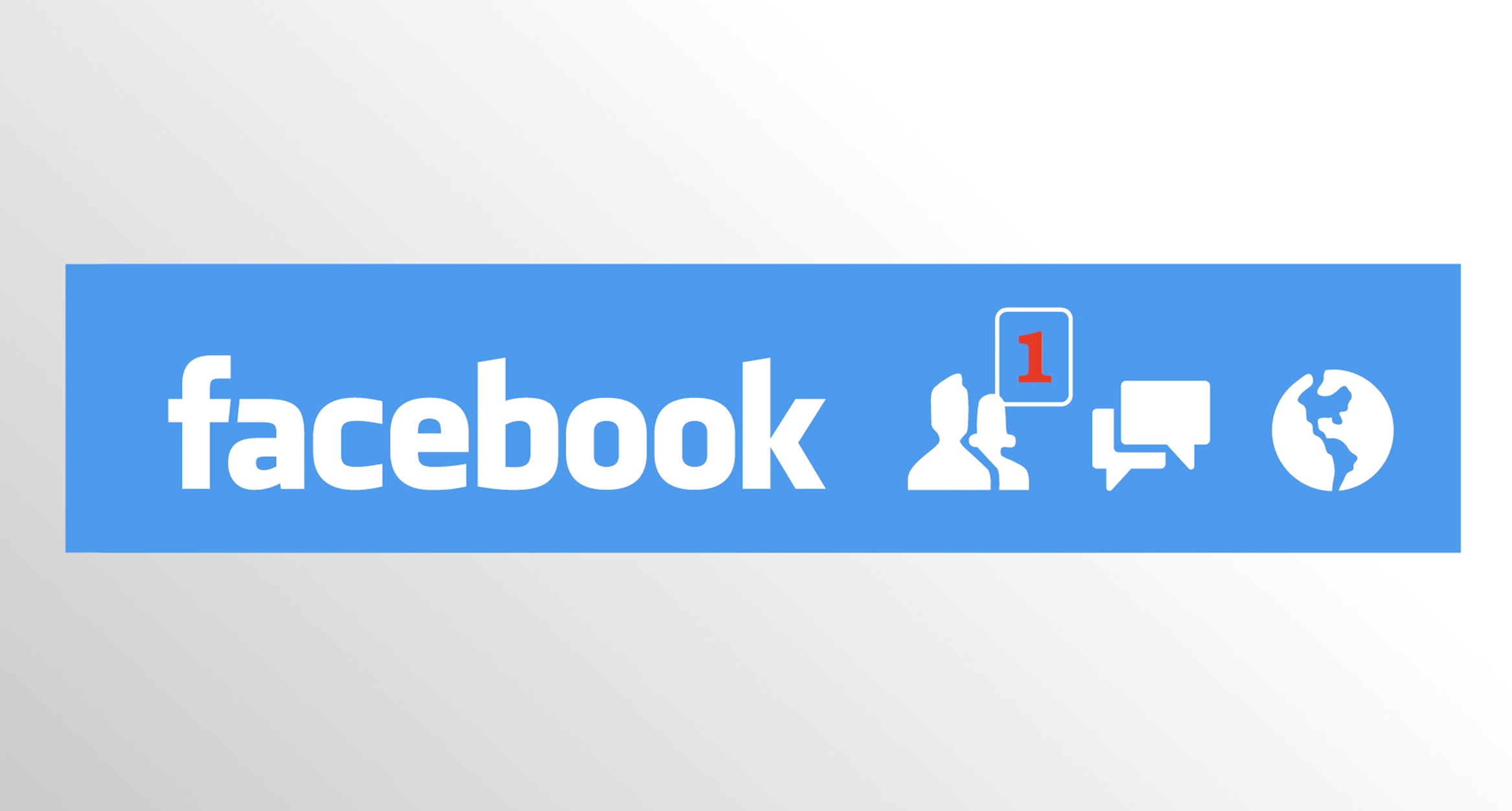 A Facebook logo and the info bar from the website.