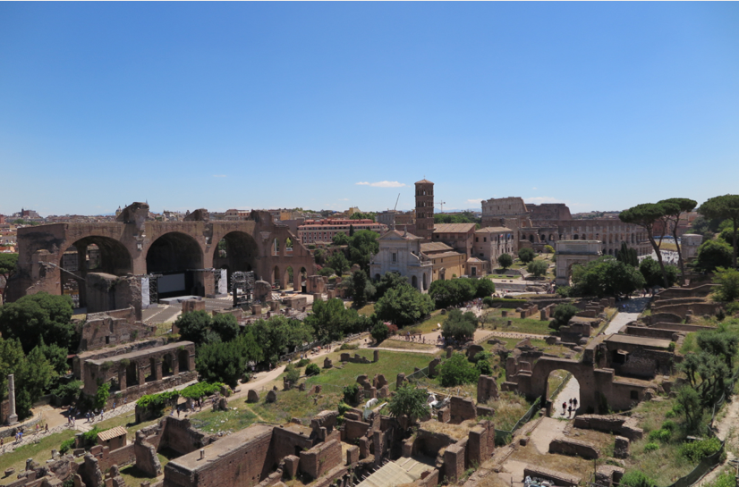 landscape of the ruins in rome