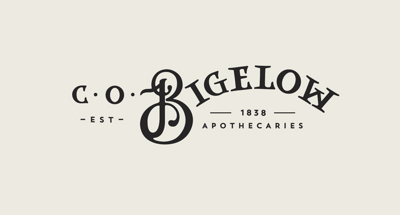 A text logo that says: C.O. EST Bigelow Apothecaries.