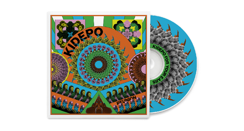 A CD cover and case with some photos using the kaleidoscope effect. On the cover and on the disk there is a text: KIDEPO FOR YOUR EARS.