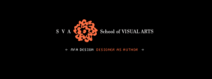 web banner of SVA MFAD designer as author