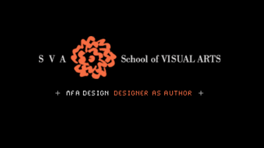 web banner of SVA MFAD designer as author