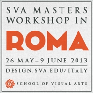 web banner of SVA masters workshop in Roma for 2013