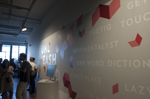 wall with typography in a gallery