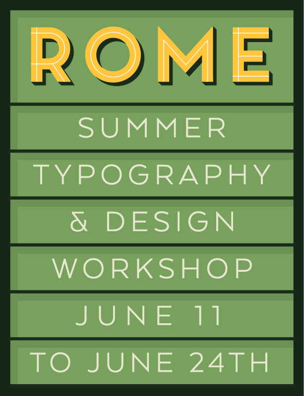 promo poster of SVA masters workshop in Rome for 2017