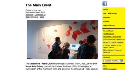 webpage of Unleashed Thesis Launch