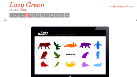 webpage of 2010 SVA MFAD Unleashed project Lazy Green