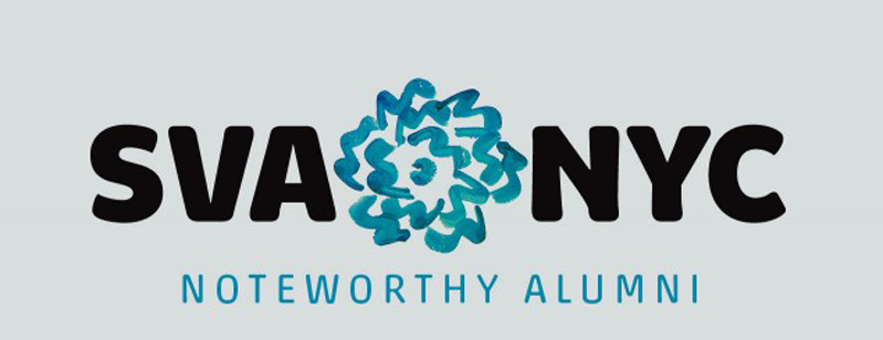 The logo of SVA NYC NOTEWORTHY ALUMNI.