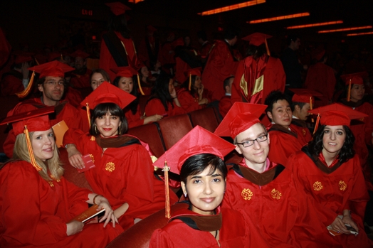 A photo of a group of freshly grads students from SVA School of Visual Arts.