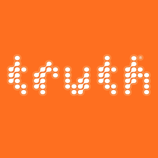 An orange image with a white text logo.